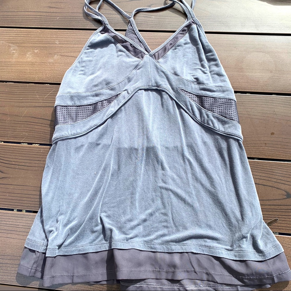 3/$10!!! Gray Strappy Work Out Tank